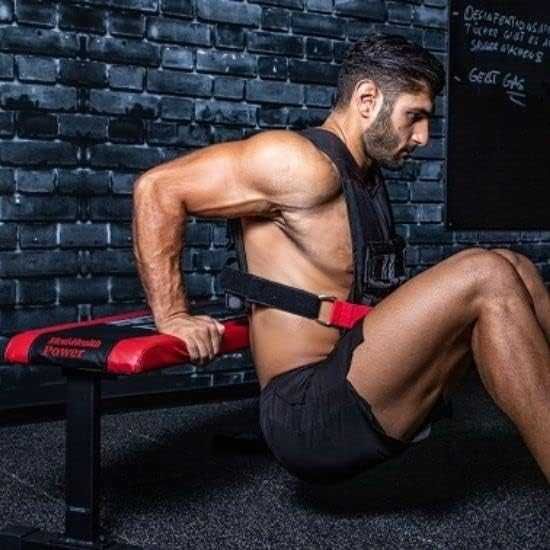 Bancă de exerciții plană, negru/roșu, Lukadora