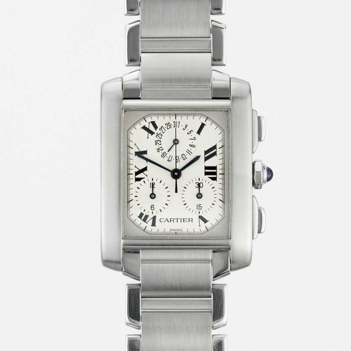 Cartier Tank Francaise Chronoflex White Dial Quartz W51001Q3
