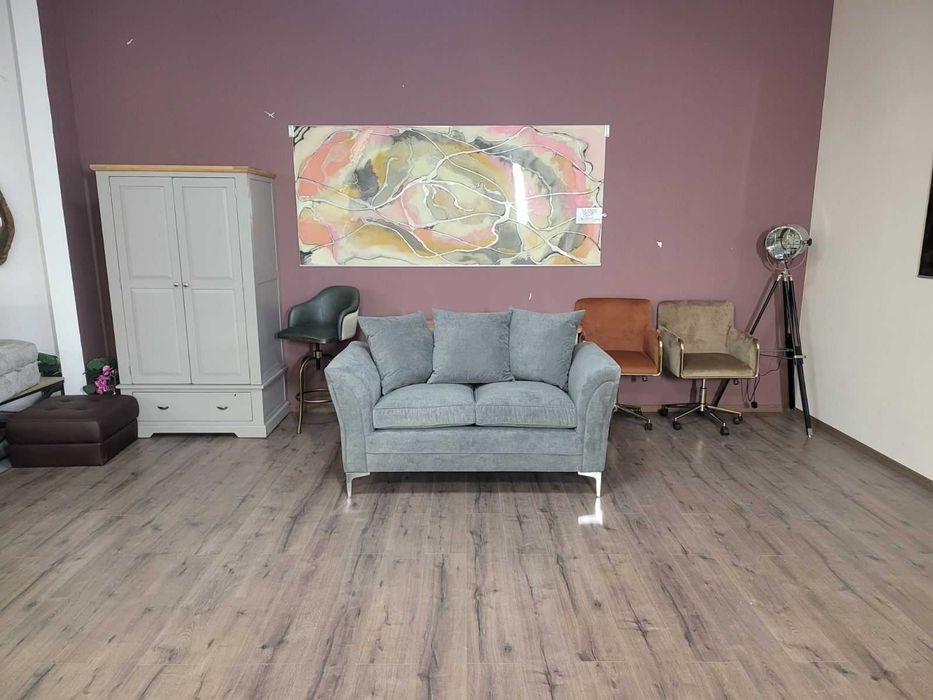 Сив диван от плат двойка Dury