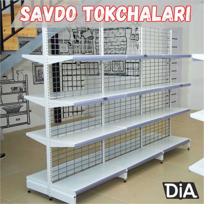 Стеллаж металлический торговый, polkalar savdo tokcha