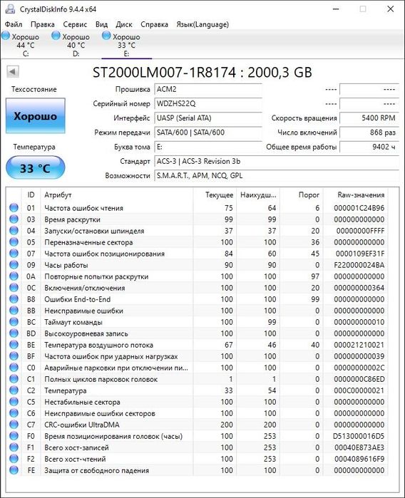 Продам Hdd 2,5" Seagate 2 tb