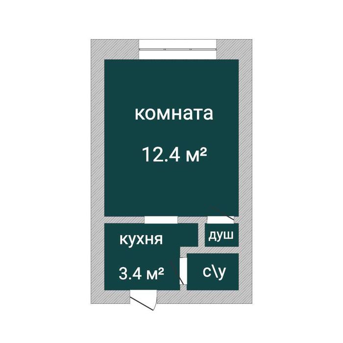 1 ком квартира район КСК