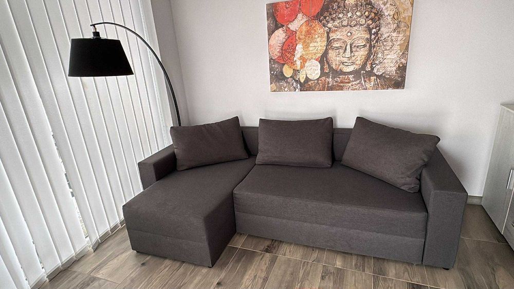 Vand canapea extensibila cu lada de depozitare