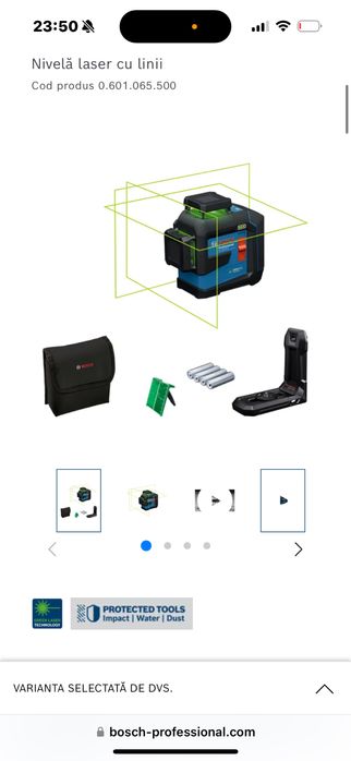 PRO GLL 3-80G Nivelă laser cu linii , nou , sigilat