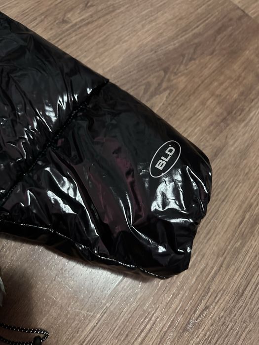 Geacă Puffer Bershka Glossy Black Unisex