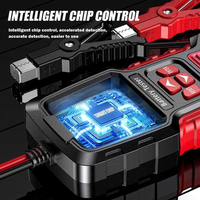 FOXSUR 12V/24V Професионален Цифров тестер за автомобилни акумулатори