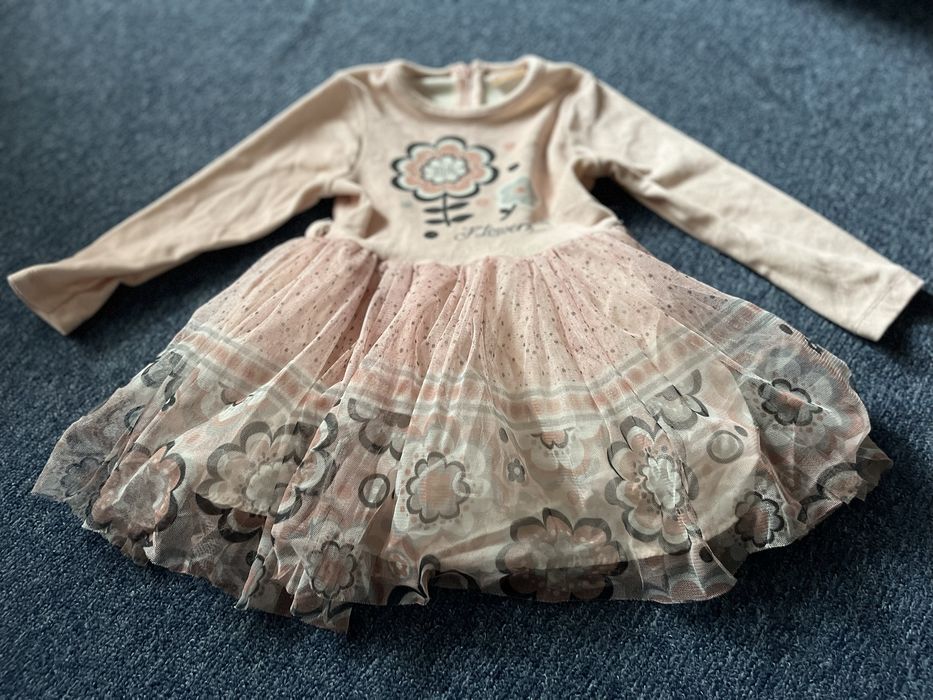 Детска рокличка, пепел от рози/98 см/3 год