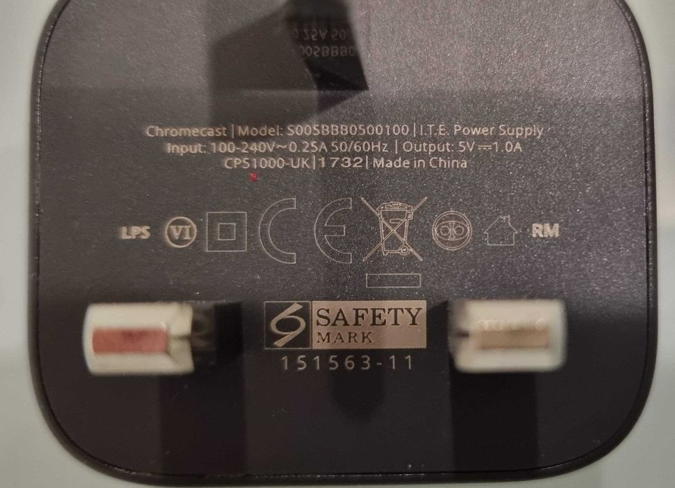 Sursa alimentare chromecast usb priza UK Anglia 5V 1A