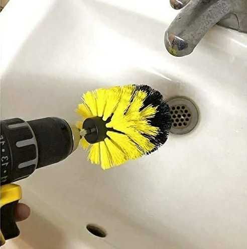 Perie SET 3 PERII nailon BORMASINA curatat covor mocheta roti ROTATIVA