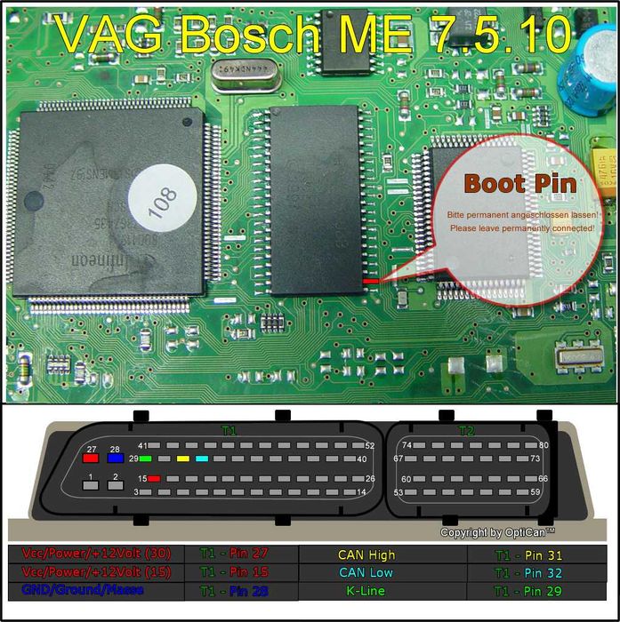 Двигателен компютър Vw,Audi,Seat Skoda ME 7.5 ,ME 7.5.10