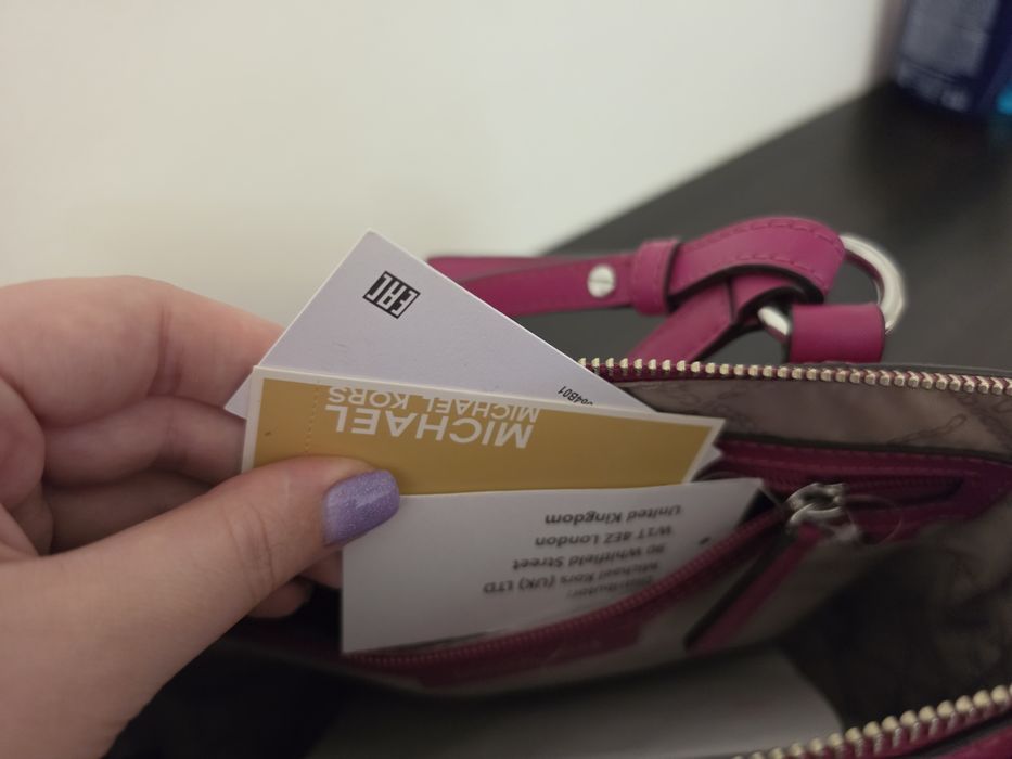 Geantă Michael kors- roz fucsia piele naturală
