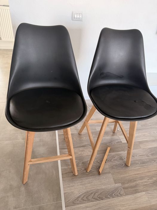 Scaun bar negru x 2 bucati