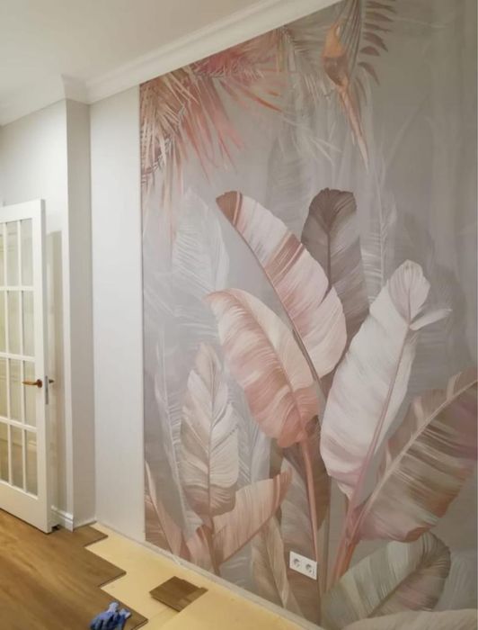 Декоративная штукатурка,поклейка обоев, укладка винила, ламината, шелк ...