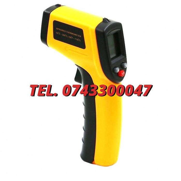 Termometru Ir Modul Infrarosu Cu Afisaj Digital Laser -50 / +360 Grade Pentru Masurarea Temperaturii Fara Contact In Domeniul Indicat