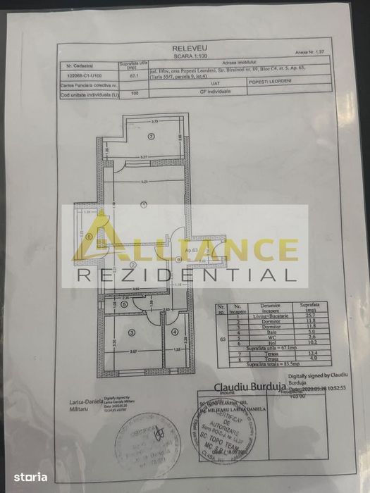 3 camere cu terasa | 3 min. de metrou | Gata de mutare