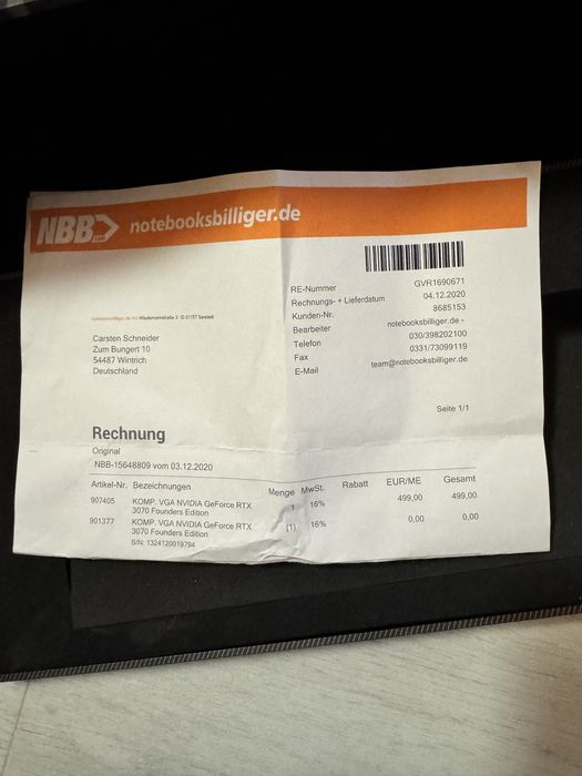 Nvidia Geforce RTX 3079 Founders Edition