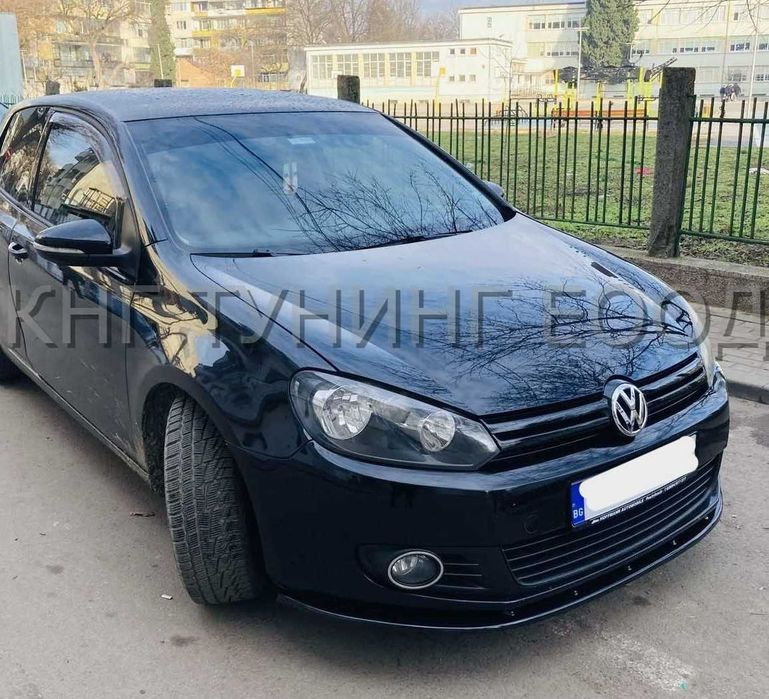 Преден лип спойлер за голф мк6 / vw golf mk6 lip spoiler / добавка за предна броня / нож