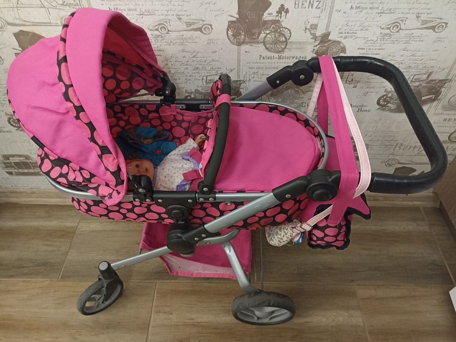 Количка за кукли с бебе и аксесоари