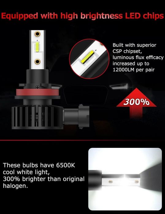 H11 Лед   крушки 110W 18000LM 6500K
