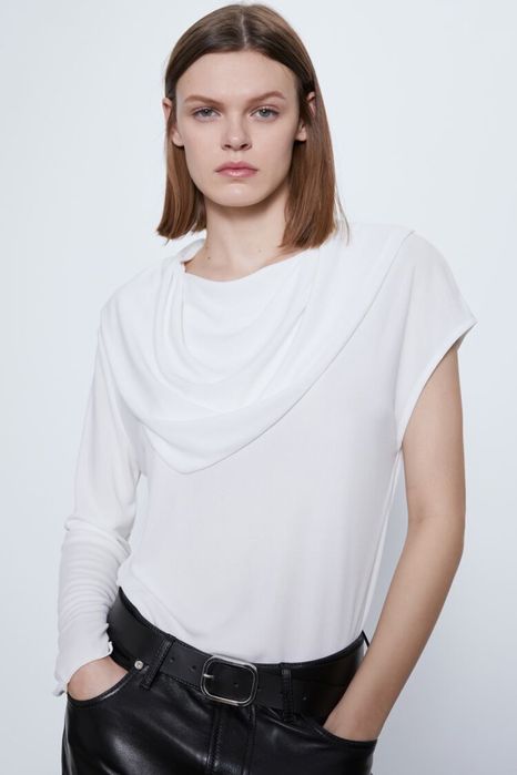 Bluza asimetrica pe un umar Zara S noua cu eticheta