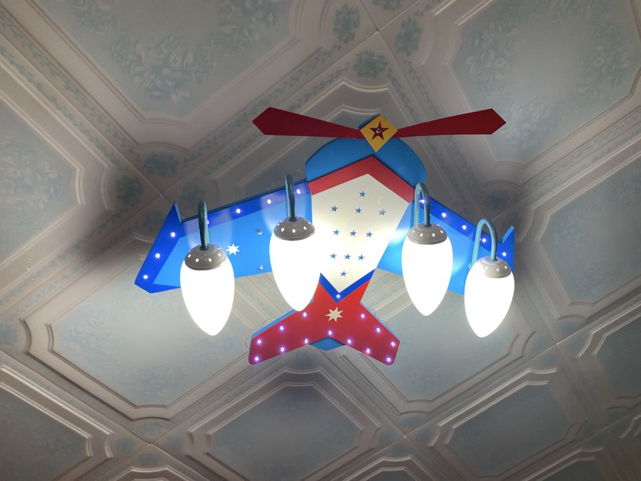 Люстра-самолет (LED-ночник + комплект ламп)