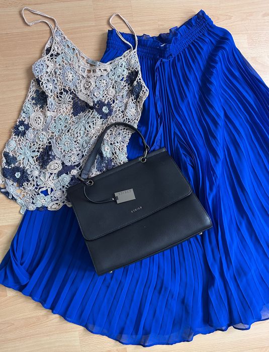 Разкошен широкопол панталон Zara & топ плетиво Oltre
