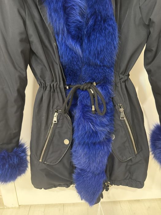 Зимно яке с пух от естествена кожа