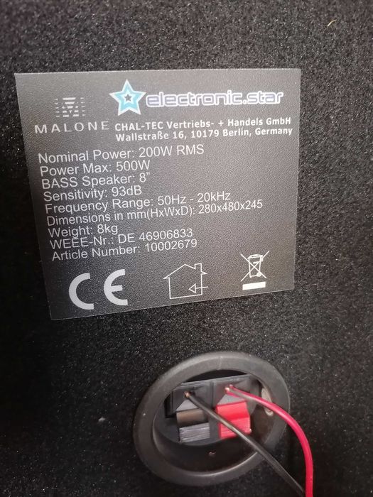 Boxe Malone  500w