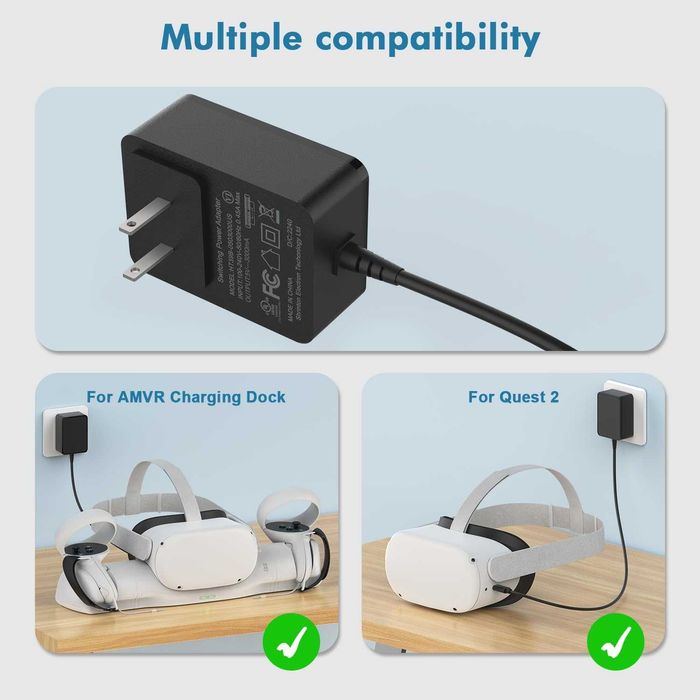 AMVR  зарядна докинг станция с USB-C кабел за Meta/Oculus Quest 2