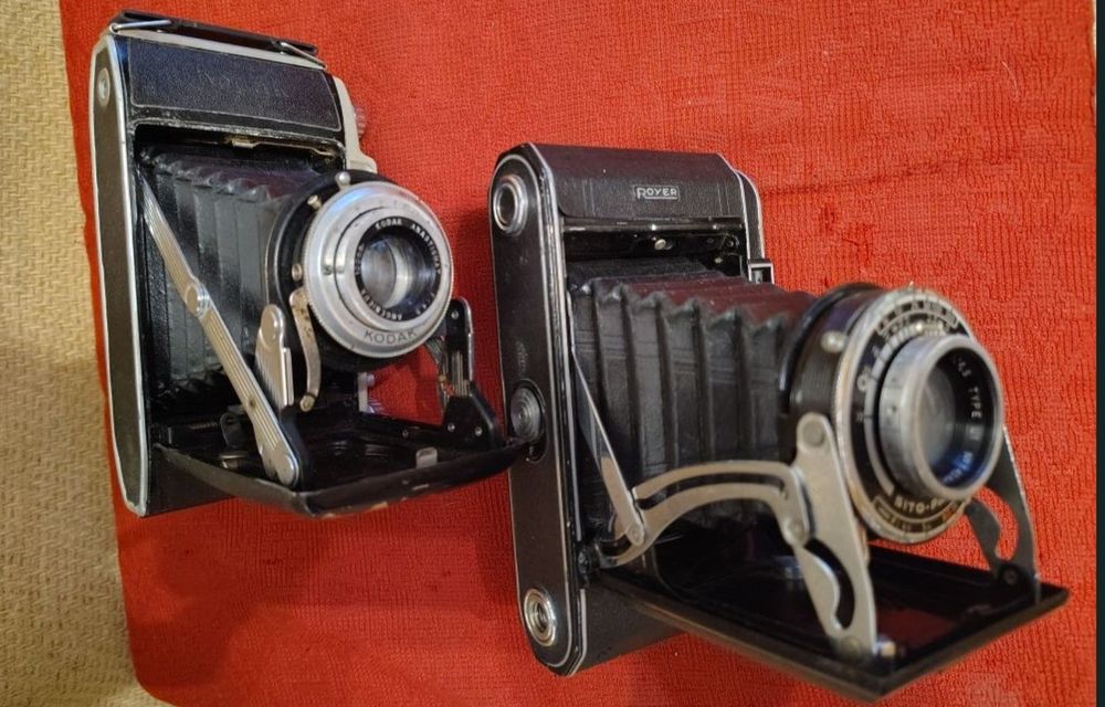 Aparat foto cu burduf vechi superb Kodak Lumiere Royer