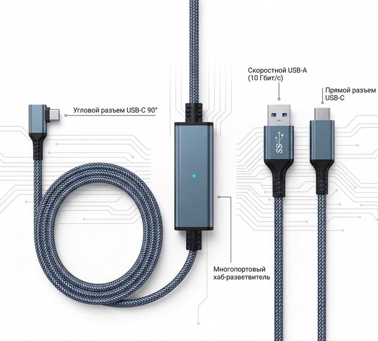 Профессиональный кабель для VR Oculus Meta Quest 2/3 (в наличии)