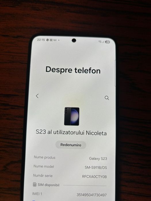 Vand samsug s23 128 GB 8GB RAM