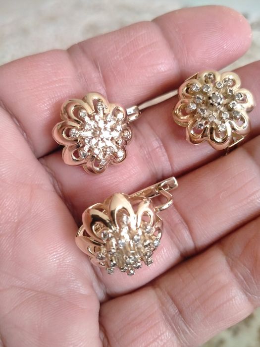 583, СССР, Москва, Бриллианты Жёлтое золото