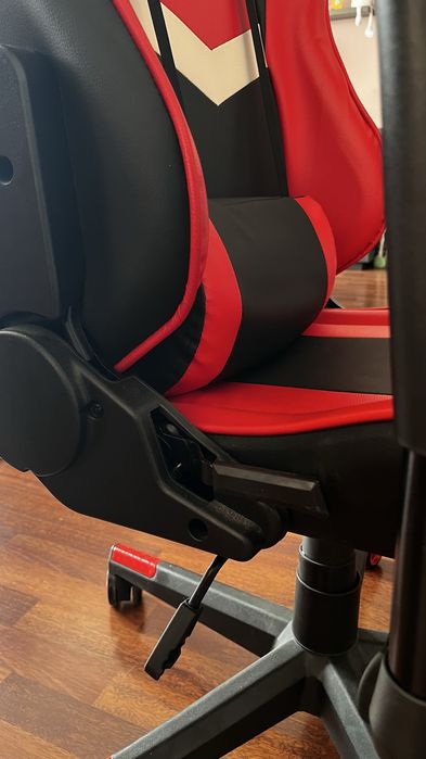 Scaun gaming MYRIA MG7409, piele ecologica, negru/rosu