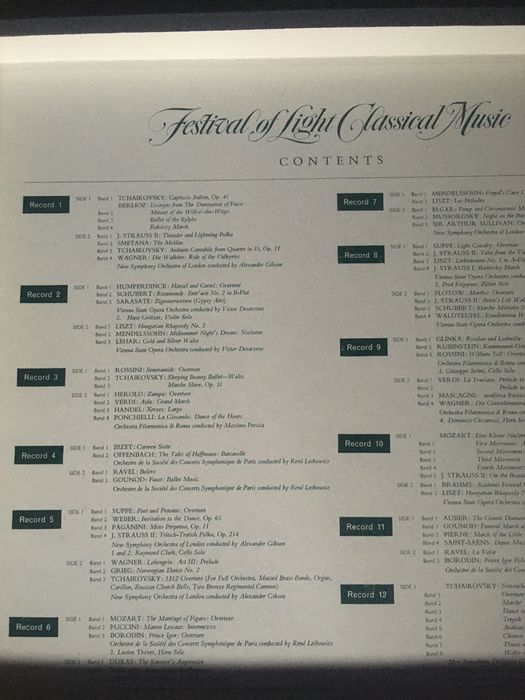 Плочи Класическа музика-12 БР.Комплект в кутия.Има  книга с биография