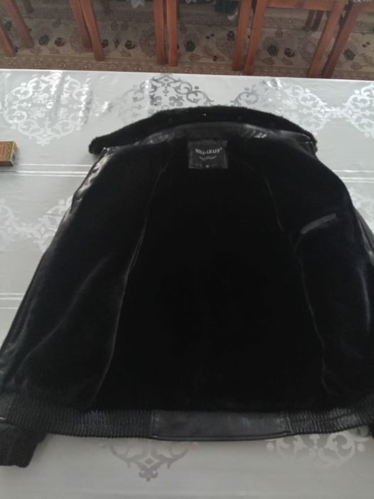Кожаная куртка зимняя