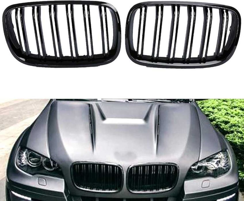 Grile Duble M / Negru Lucios / BMW X5 E70 X6 E71
