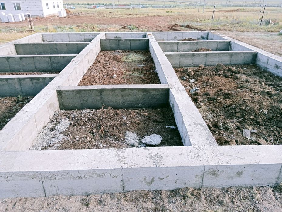 Заливка фундамента