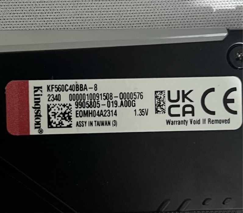 Озу DDR5 8gb 2 плашки