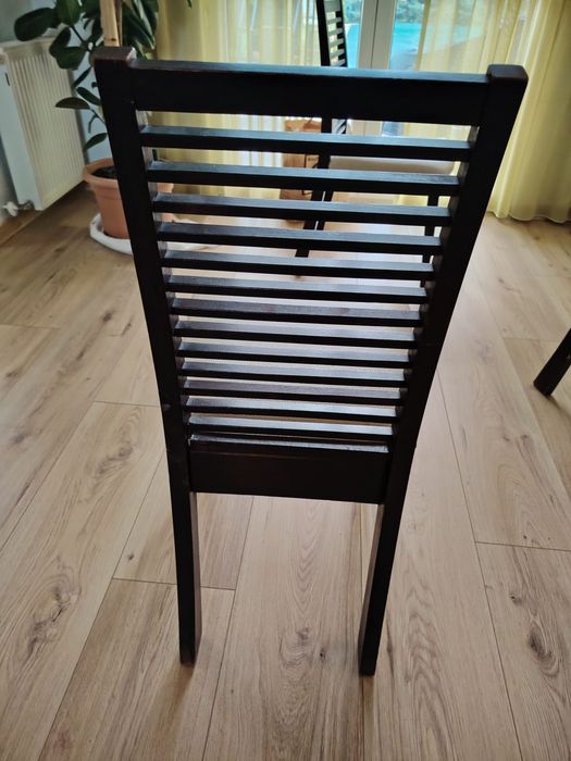 Masa lemn cu sticlă + scaune