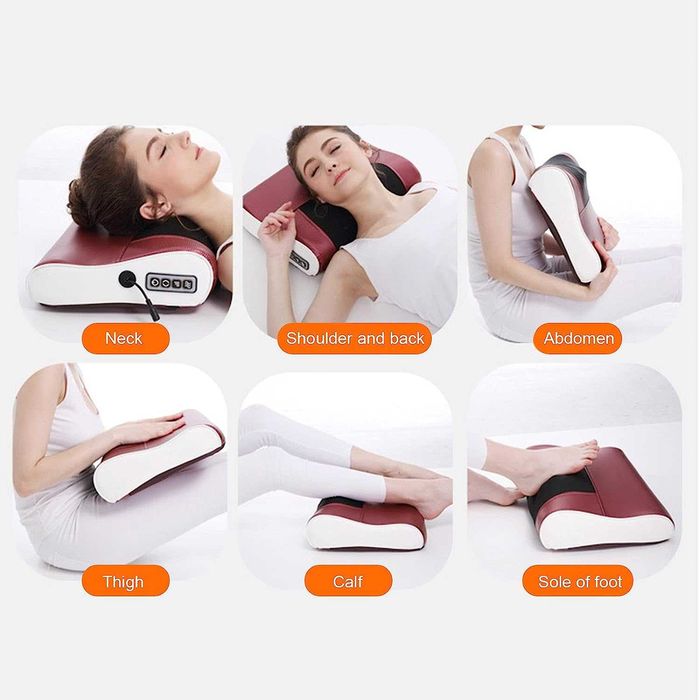 Массажная подушка для спины и шеи на 3 режима работы ms25