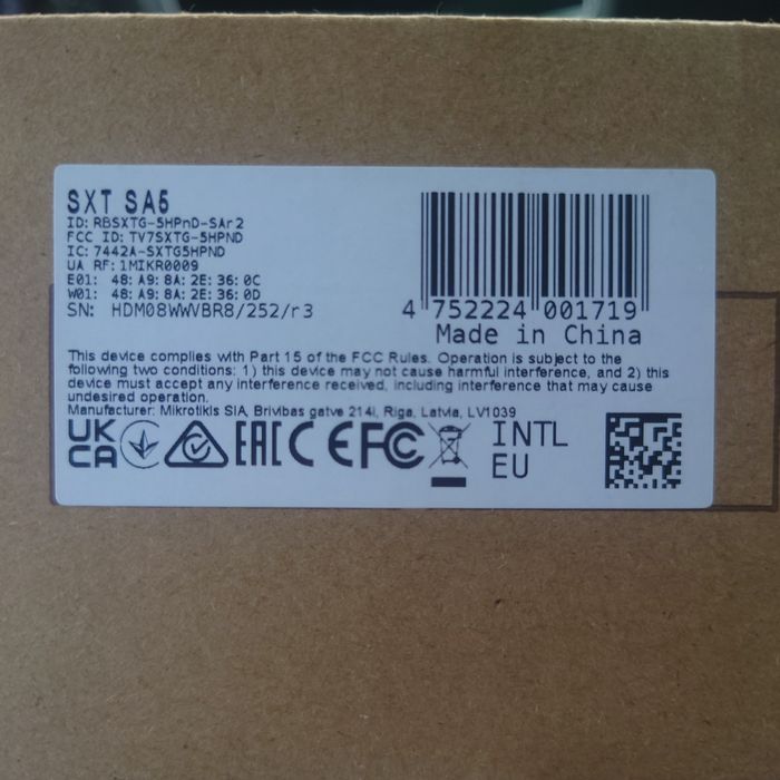 Точка доступа MikroTik SXT SA5