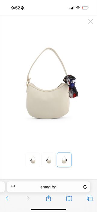 Чисто нова дамска чанта Love Moschino JC4222PP08KD екрю, оригинална.