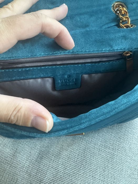 Чанта Gucci GG Marmont Matelassé Velvet Small