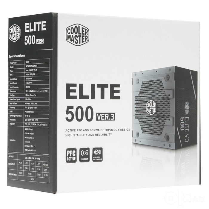 - Блок питания Gamdias Elite V3 500W (ELITE_V3_500W)