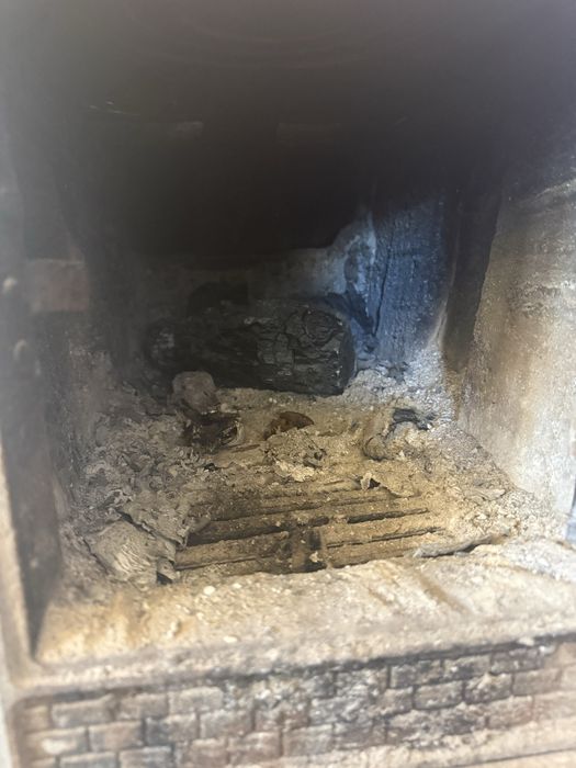 Șemineu teracotă albă cu șamota