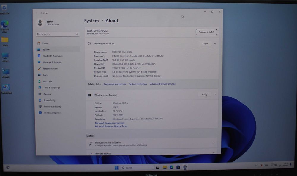 PC HP EliteDesk 800 G3 i5-7500/16GB/256SSD+2TB HDD/GeForce GTX 1080 FH