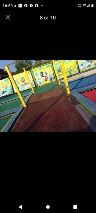 Атракцион трамплин батут ремарке