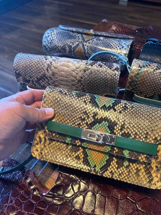 Posete dama  din piele exotica de piton