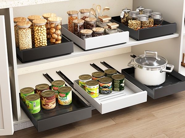 Телескопичен Органайзер за Шкаф 43x35см – Монтаж Без Пробиване, Kitsto